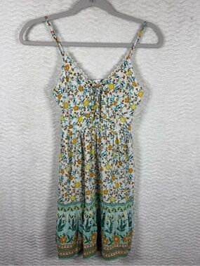 Shareen Collections Sunlit Floral Midi Dress with Yellow Blossom Print